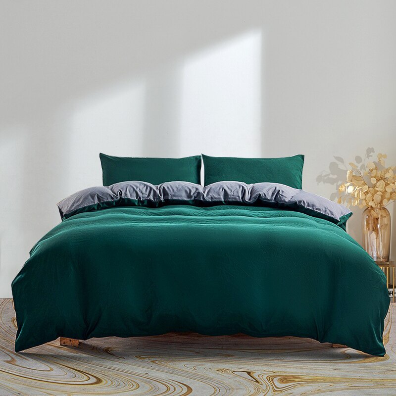 Duvet Cover Set Washed Microfiber 3 Pcs